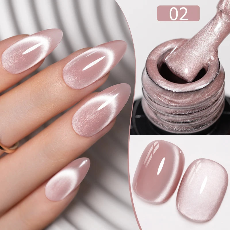 PUENTE 5ml Flower Fairy Gel Nail Polish Pink Blue Purple Natural Dried Flowers Gel For Nail Art Soak Off UV Varnish For Manicure