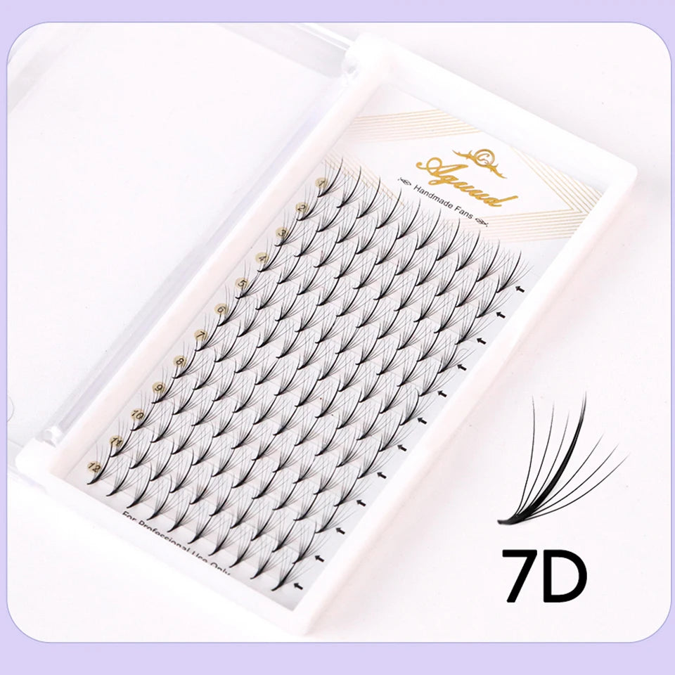 AGUUD Wispy Premade Fans Lash Extension 3D 5D 7D 9D Pointy Base Russian Volume Lash Extension Promade Spike Fans Cluster Eyelash