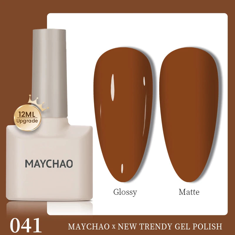 MAYCHAO 12ml Gel Nail Polish Set Professional Salon Nail Art Gels Varnish UV LED Semi Permanent Nail Lacquer Nail Supplies