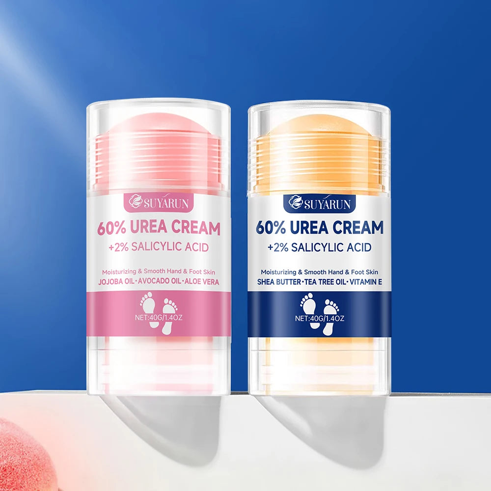 SUYARUN 60% Urea Foot Cream Stick - Moisturizing & Exfoliating, Cracked Heel Repair, Deep Hydration for Dry Feet, Long protect.