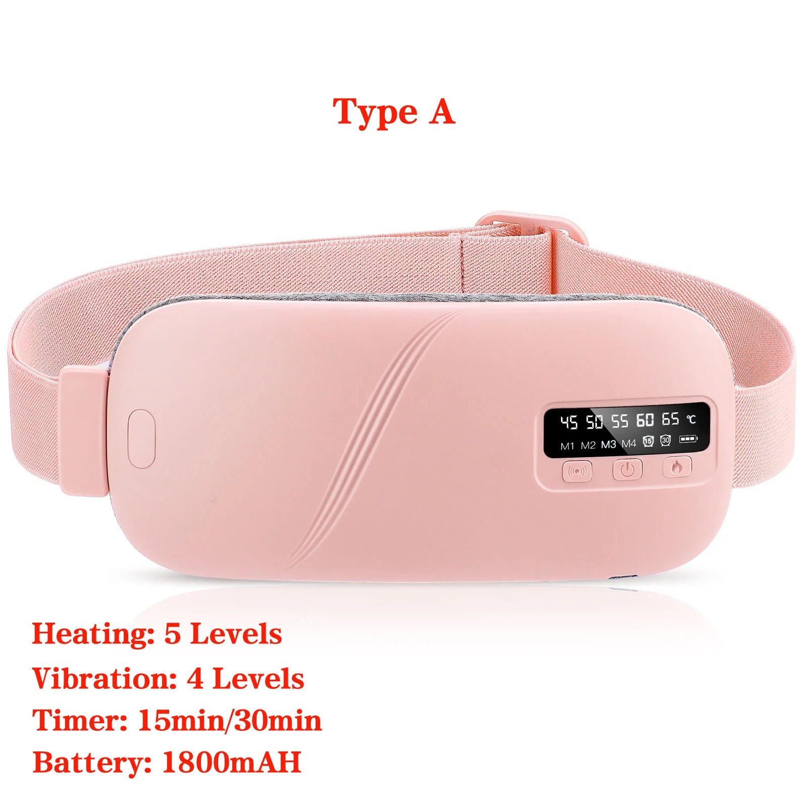 Heated Massage Warming Palace Belt Electric Period Cramp Massager for Menstrual Waist Stomach Abdominal Vibrating Heating Pad