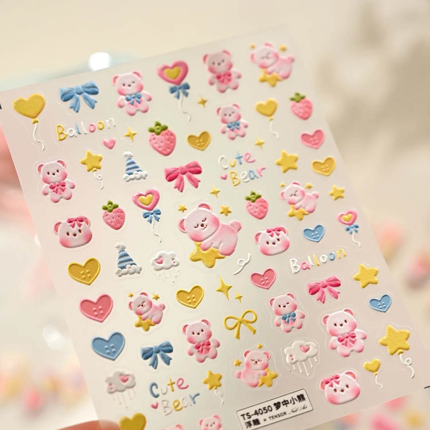 5D Black Silver Dream Thorn Clover Thorn Leaf Silver Spiral Pink Diamond Flower Silver Star Nail Art Stickers Embossed Decals