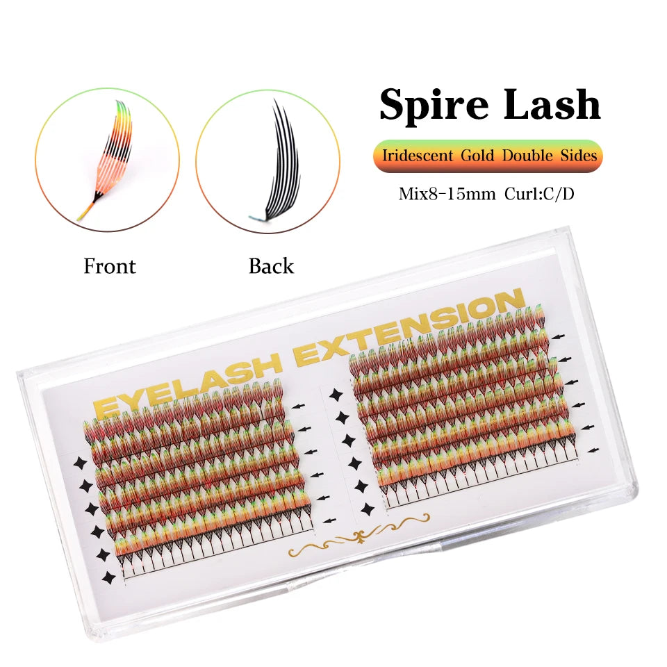 New Fashion Shiny Comic Spire Eyelash Extension Holographic Manga False Eyelashes Tinsel Anime Lashes For Christmas Party Makeup