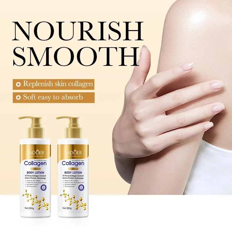 300g SADOER Collagen Body Lotion Skin Care Moisturizing Hydrating Refreshing Body Care Moisturizing Skincare for Women Lotion