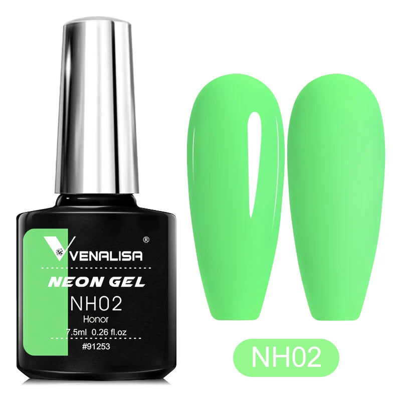 VENALISA NEW 7.5ml Neon Summer Nail Gel Polish Color Nail Lacquer SoakOff UV LED Colorful Long Lasting CANNI Nail Varnish Polish