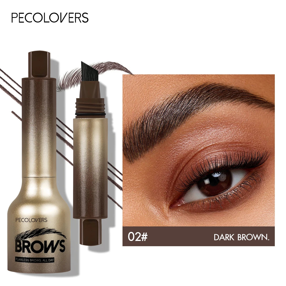 Waterproof Pressure Black Eyebrow Pencil Natural Three-dimensional Long-lasting Easy To Use Wild Eyebrow Pen Makeup Tools