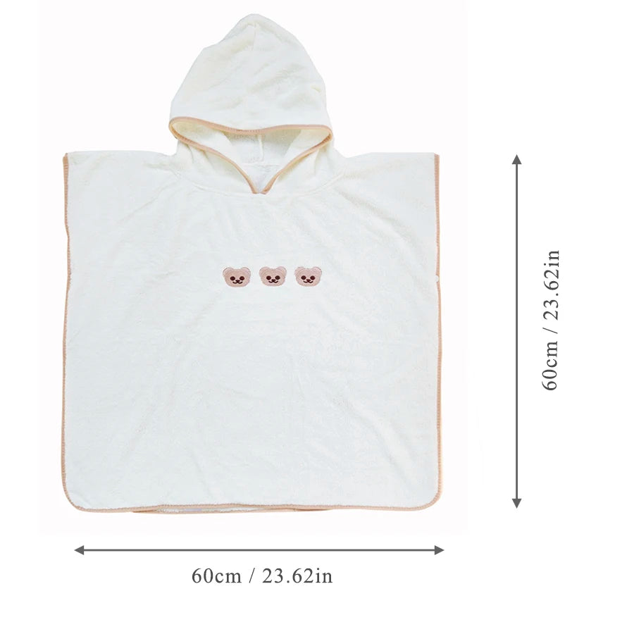Baby Bath Towel Hooded Winter Warm Soft Coral Velvet Child Bathrobe Cute Cartoon Animal Toddler Sleeping Swaddle Wrap Blanket