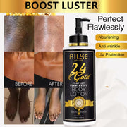 AILKE 24k Gold Perfect Flawlessly Body Lotion, Whitening, Inhibit Melanin, Moisturizing, UV Protect, With Nicotinamide Vitamin C