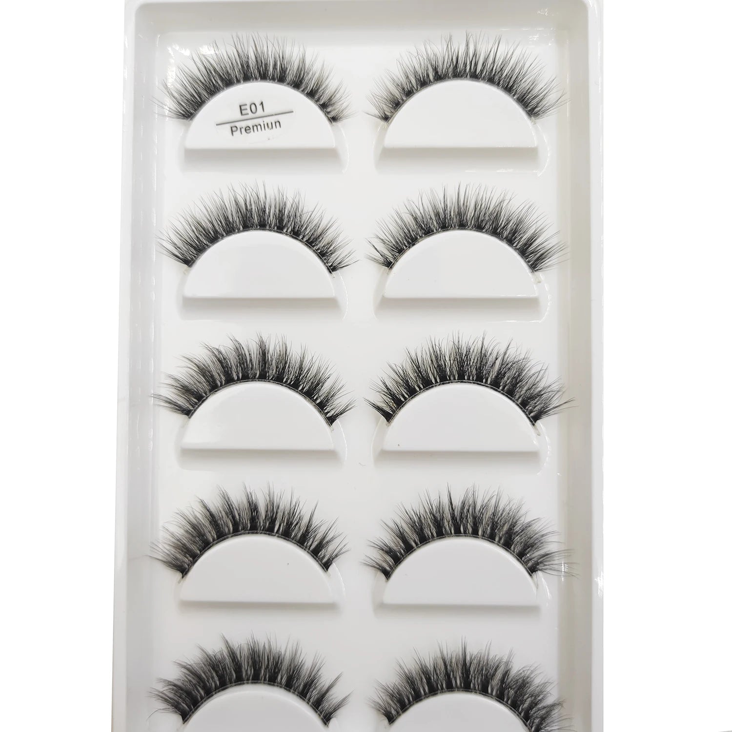 Transparent 3D Mink Eyelashes, Natural Clear False Eye Lashes, Soft Invisible Eyelash, Wispy Makeup Faux Cils, H13 X08, 5 Pairs