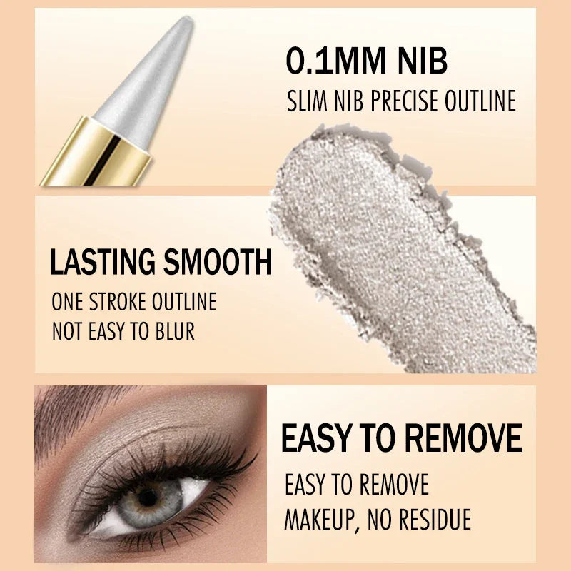 Waterproof Matte eyeliner gel Fast Drying Smudge Proof Long Lasting Makeup Professional Eye Liner Pen