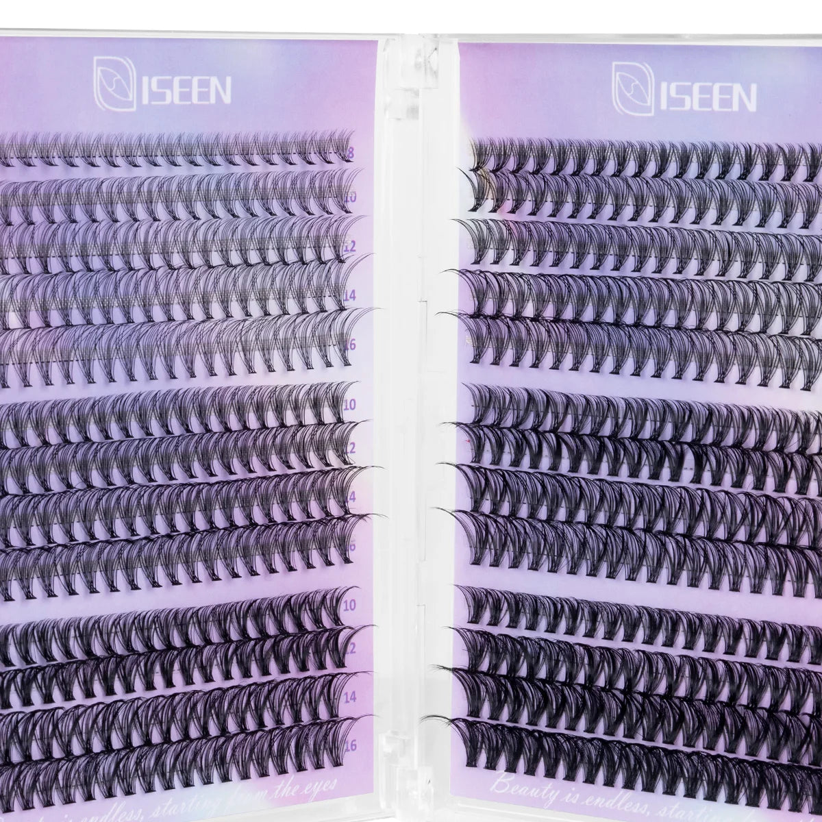 Lash Clusters Kit Wispy Lashes Natural DIY Lash Extension Kit 8-16mm C Curl Individual Lashes Cluster with Bond and Seal