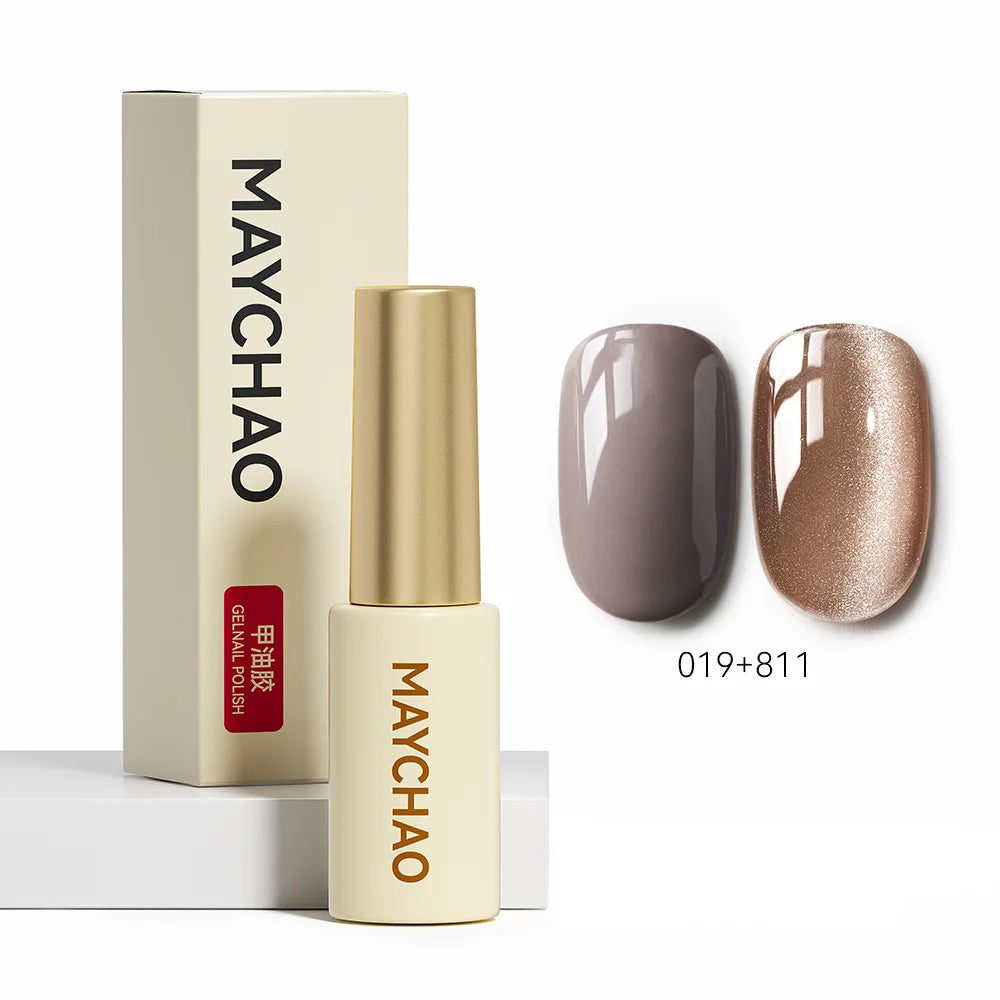 MAYCHAO 5ML Gel Nail Polish 9D Laser Diamond Glitter Cat Eye Gel Semi-Permanent Soak Off UV LED Gel Nail Manicure Tools Nail Art