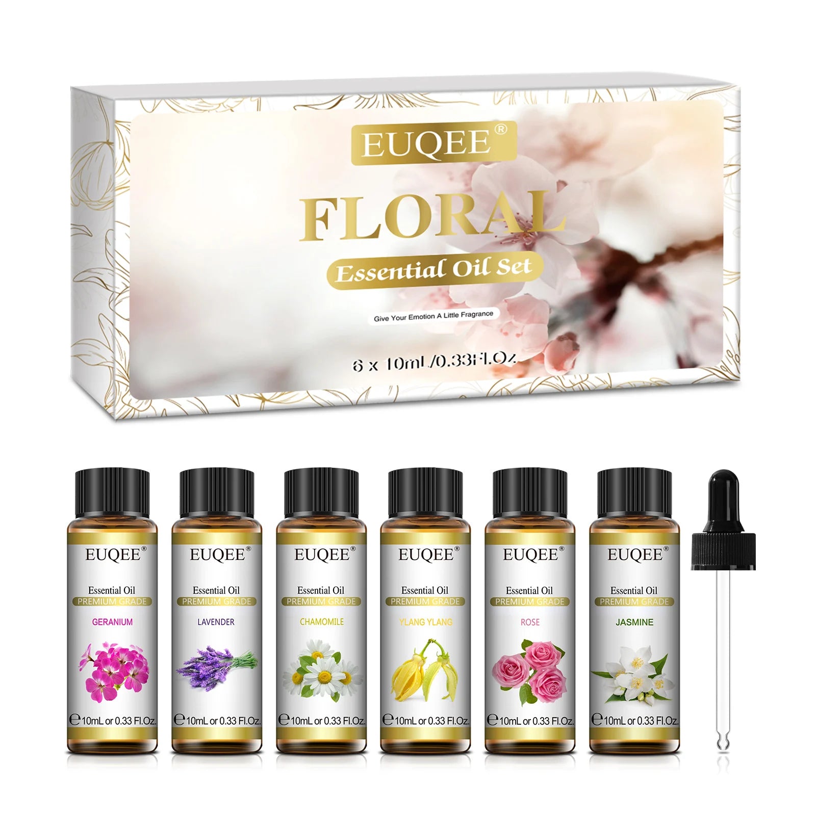 Women's Fragrance Essential Oil Floral Series Lavender Manuka Vanilla Rose Ylang Ylang Jasmine Geranium Chamomile Neroli Oil