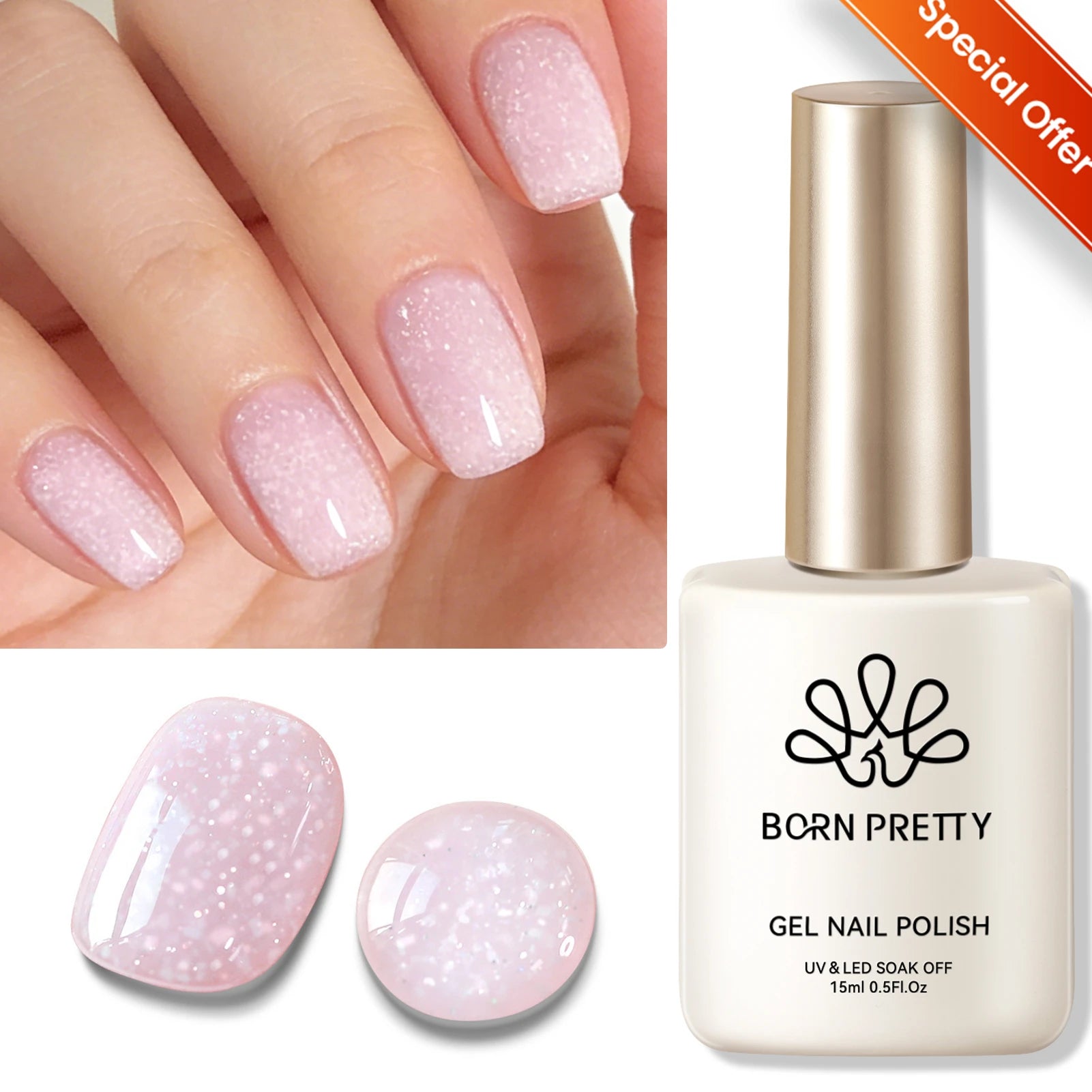 BORN PRETTY 15ml Red Cat Magnetic Gel Nail Polish Gold Glitter Shine Soak Off UV Gel Nail Art Varnish NailSupplies