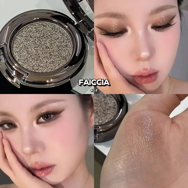 Metallic Glitter Eyeshadow Cream Chameleon Butterfly Green Shimmer Highlighter Pearlescent Eyeshadow Palette Sparkle Eyes Makeup