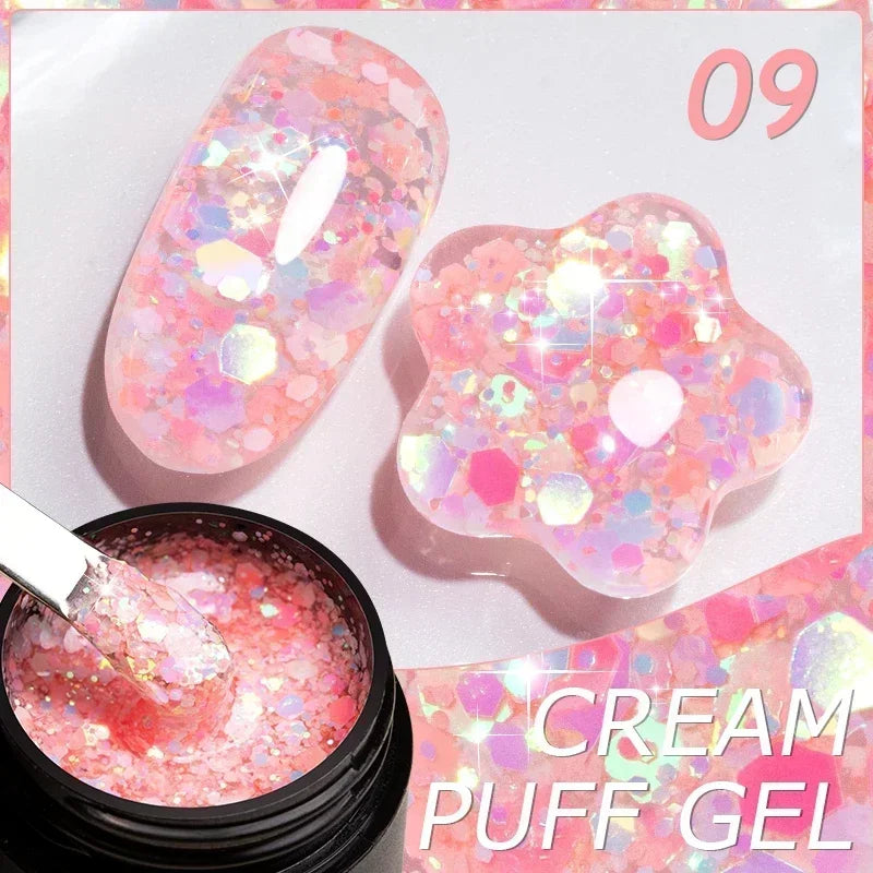 7.5ML Green Crystal Cat Magnetic Gel Nail Polish Shiny Green Glitter Cat Eye Gel For Manicure Soak Off UV Nail Art Varnish