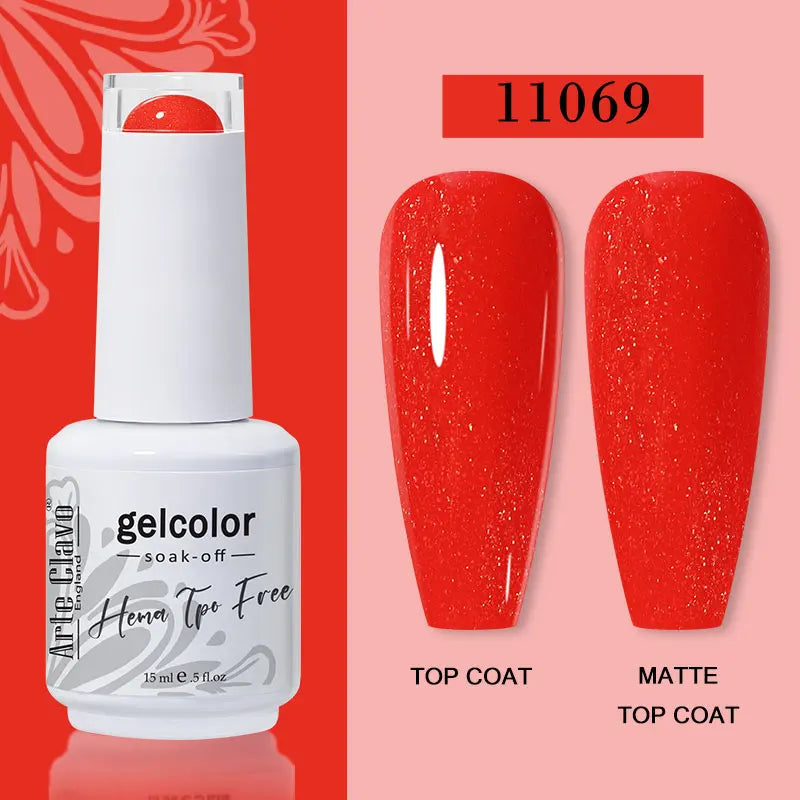 Arte Clavo 116Colors Gel Nail Polish 15ml Colorful Gel Semi Permanent Soak Off UV Gel Nail Art DIY Design Varnishe Nail Supplies