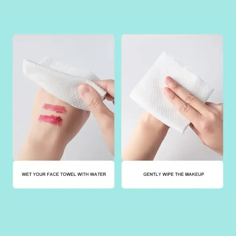 Disposable Washcloth Thick Face Towel Make Up Soft Removing Wipes Dry Cleanser Towelettes For Skin Care 100 Counts