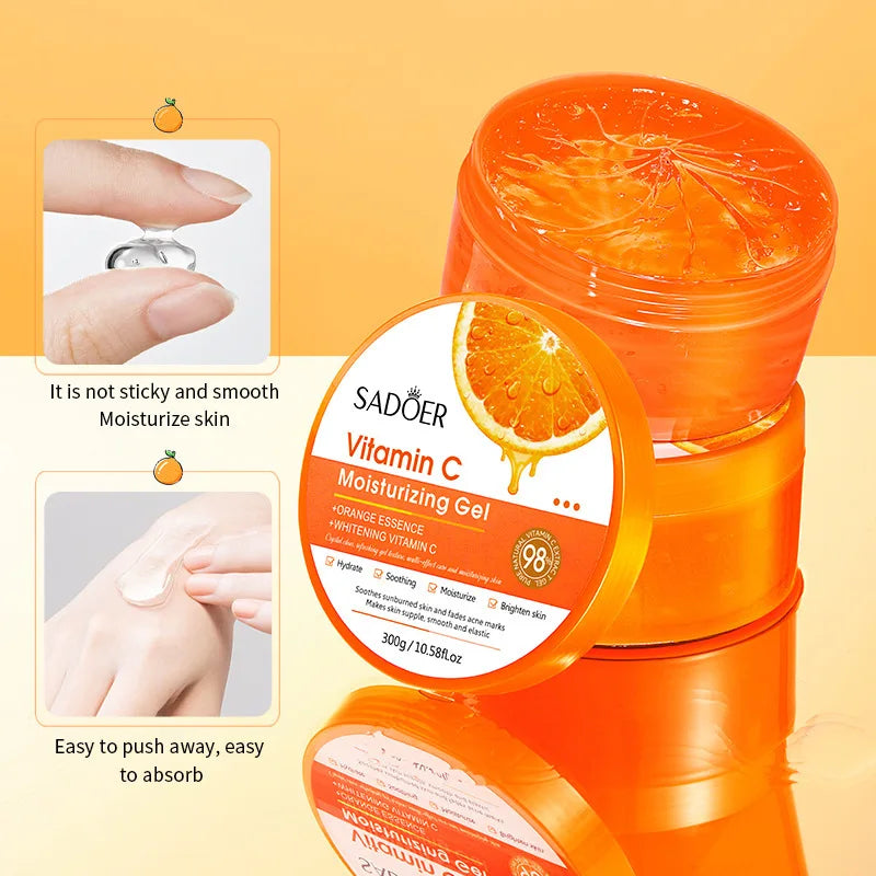 SADOER Vitamin C Moisturizing Aloe Vera Gel Facial Creams Skin Anti Wrinkle Nourishing Hydrating Face Cream Skin Care