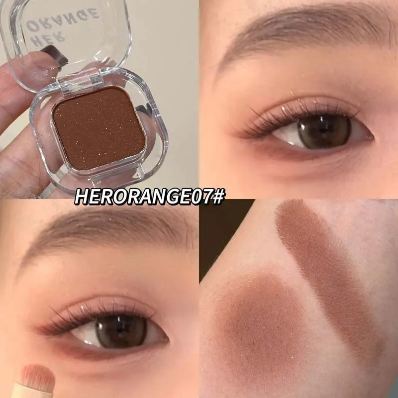 Monochrome Red Brown Aegyo-sal Makeup Eyeshadow Powder Palette Silky Matte Chocolate Contour Lying Silkworm Eyeliner Waterproof