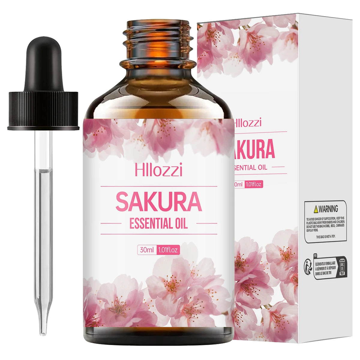 100ml/60ml/30ml Cherry Blossom Essential Oil is suitable for facial skin care, body care, aromatherapy, aromatherapy essential o