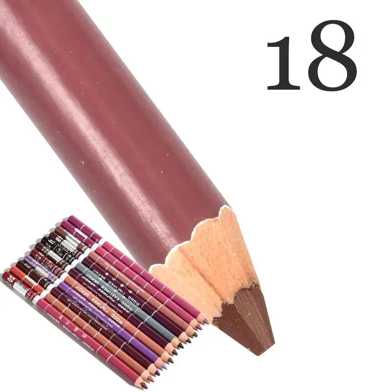 28Color Antifouling Lip Liner Professional Lipstick Pen Precise Waterproof Lip Outline Pencil Lip Makeup Lasting Eyeliner Creamy
