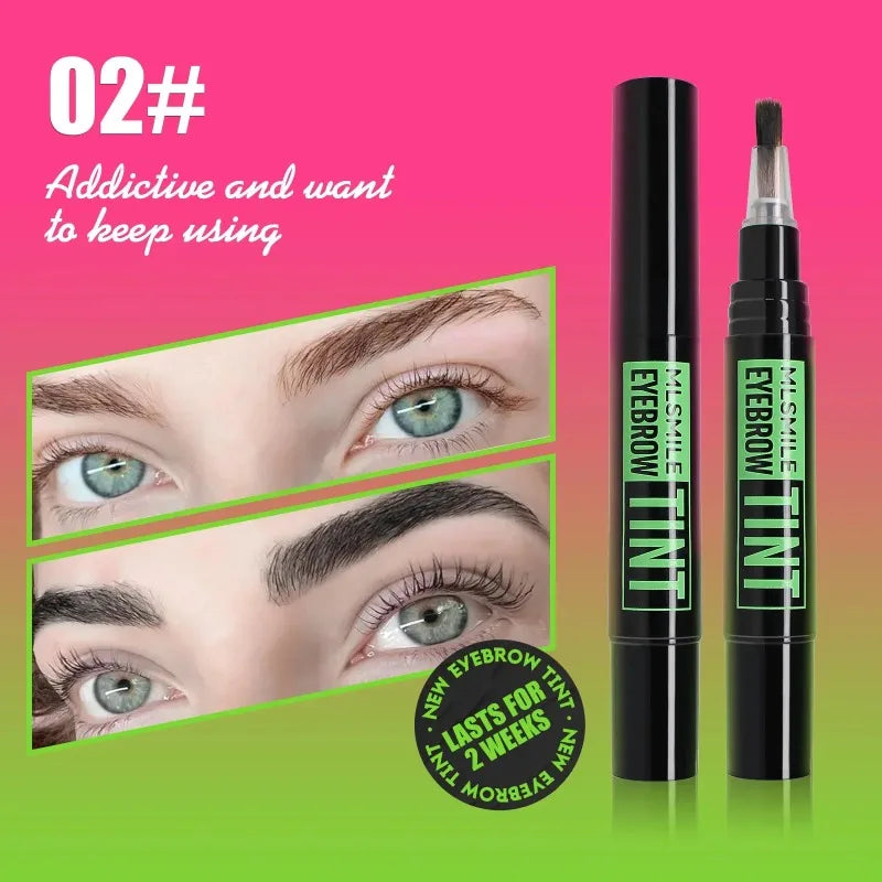 Liquid Eyebrow Dye Tint Brush Pencil Rotating Long Lasting Coloring Lasts 2 Weeks Waterproof Makeup Eye Brow Tattoo Stencil Kits
