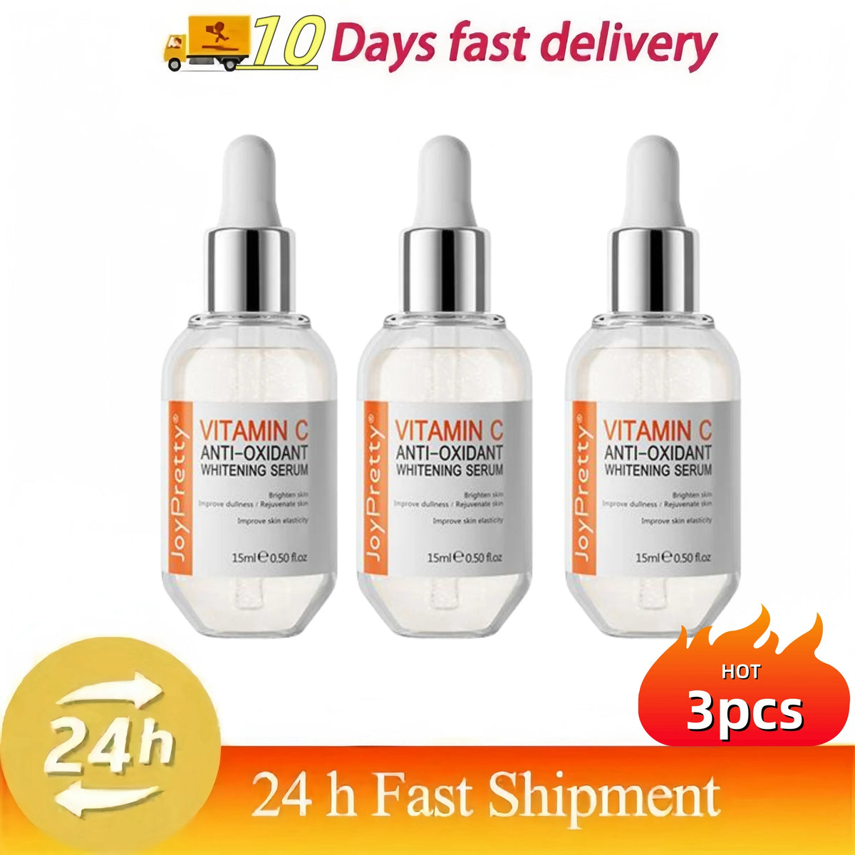 Vitamin C Serum Hyaluronic Acid For Face Collagen Glowing Serum Fade Melanin Whitening Moisturizing Facial Skin Care JoyPretty
