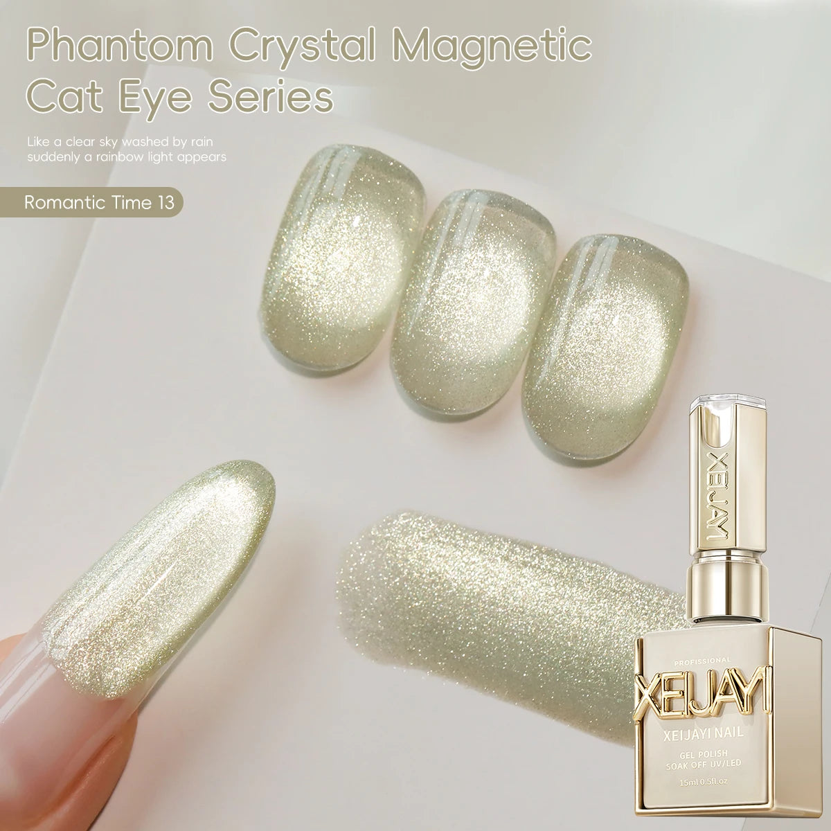 1pc Cat Eye Nail Polish Gel Set 2025 New Style Blue Pink Cat Eye Nail Art Suitable for Women's Nail Salon