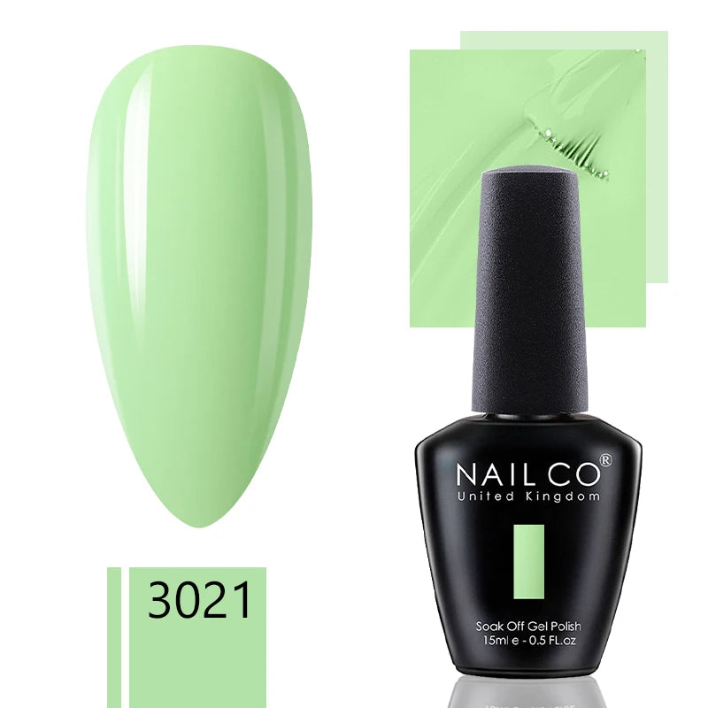 NAILCO 15ml Dark Gel Nail Polish Semi-permanent Varnish Hybrid UV Nails Art Glitter Colors Gel Polish Manicure Enamels For Nails