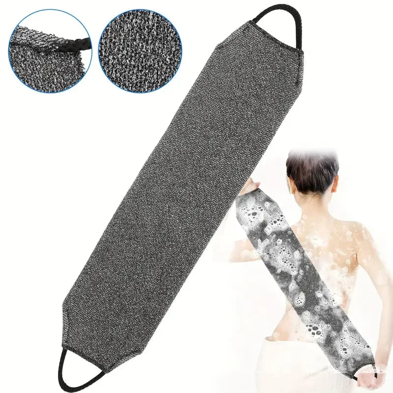 2pcs African Net Bath Body Exfoliating Long Net Double-Sided Shower Body Scrub Back Scrubber Skin Smoother Beauty Skin Bath Wash