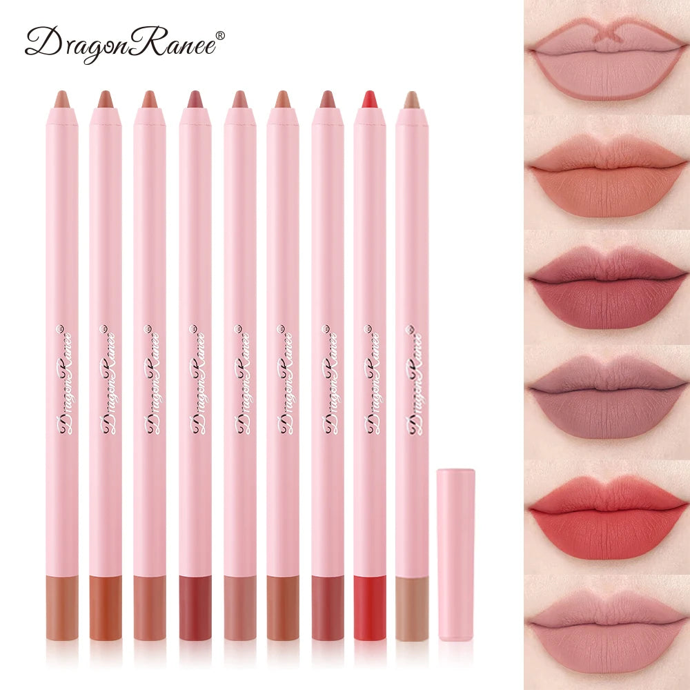Waterproof Matte Lip Liner in Bean Paste Color, Lip Plumping Lipstick Pen, Non-Fading Lip Liner, Waterproof and Sweat-Proof Long-Lasting Matte Lip Liner, One-Second Plump Lip Lipstick Pen