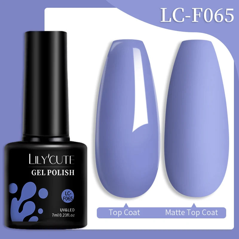 LILYCUTE 7ML Jelly Amber Gel Nail Polish Brown Crystal Translucent Dull Color Nail Art Gel Semi Permanent UV Gel Polish Varnish