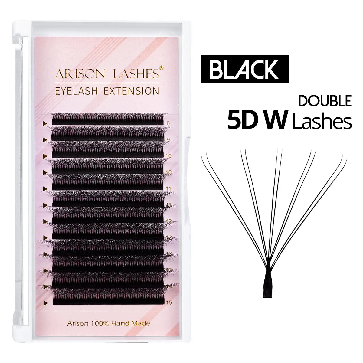 ARISON YY Lashes and 3D/4D/5D W Shape Lashes Brasileiro Premade Volume Eyelashes Extension Soft Thin Easily Grafting Extension
