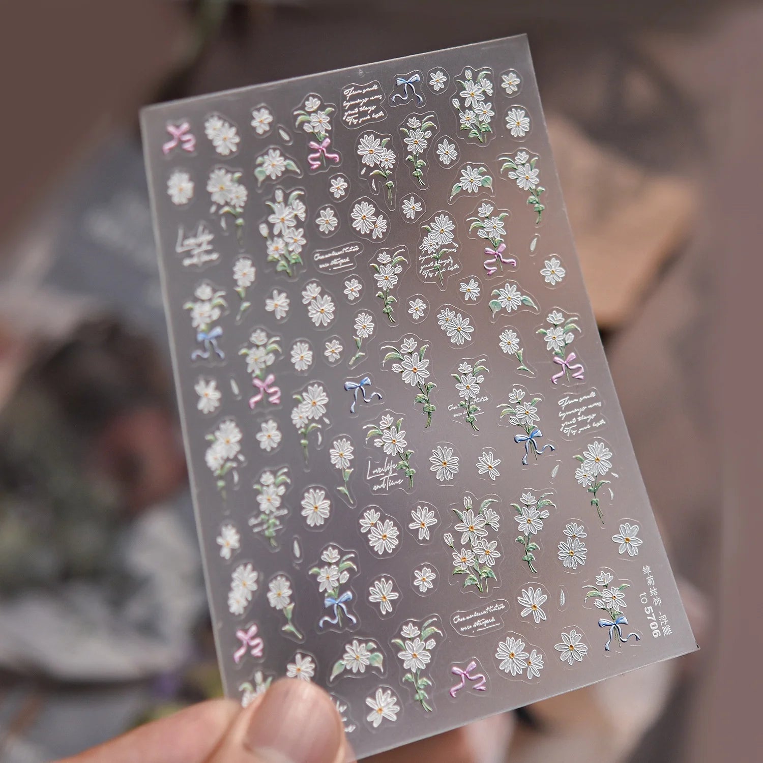 5D Summer Ocean Nail Stickers Seaside Vacation Colorful Fish Bubble Starfish Little Octopus Nail Decal Fresh Sea Manicure Decor