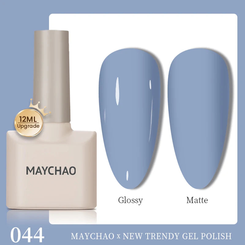 MAYCHAO 12ml Gel Nail Polish Set Professional Salon Nail Art Gels Varnish UV LED Semi Permanent Nail Lacquer Nail Supplies