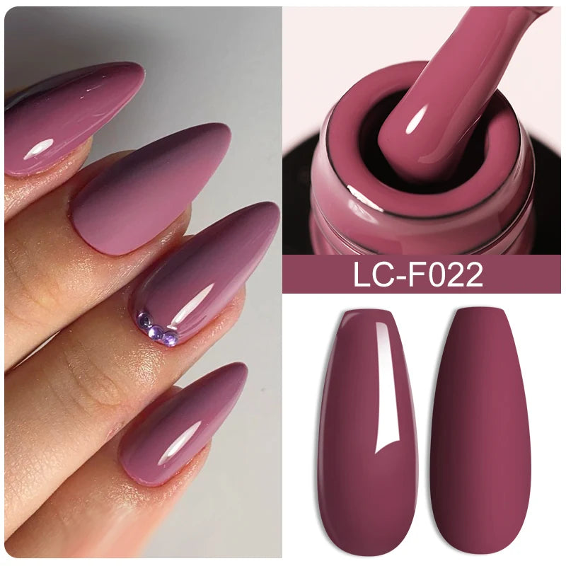 LILYCUTE 7ml Champagne Rose Gold Glitter Gel Nail Polish Colorful Sparking Long Lasting Manicure Soak Off Nails Art Gel Varnish