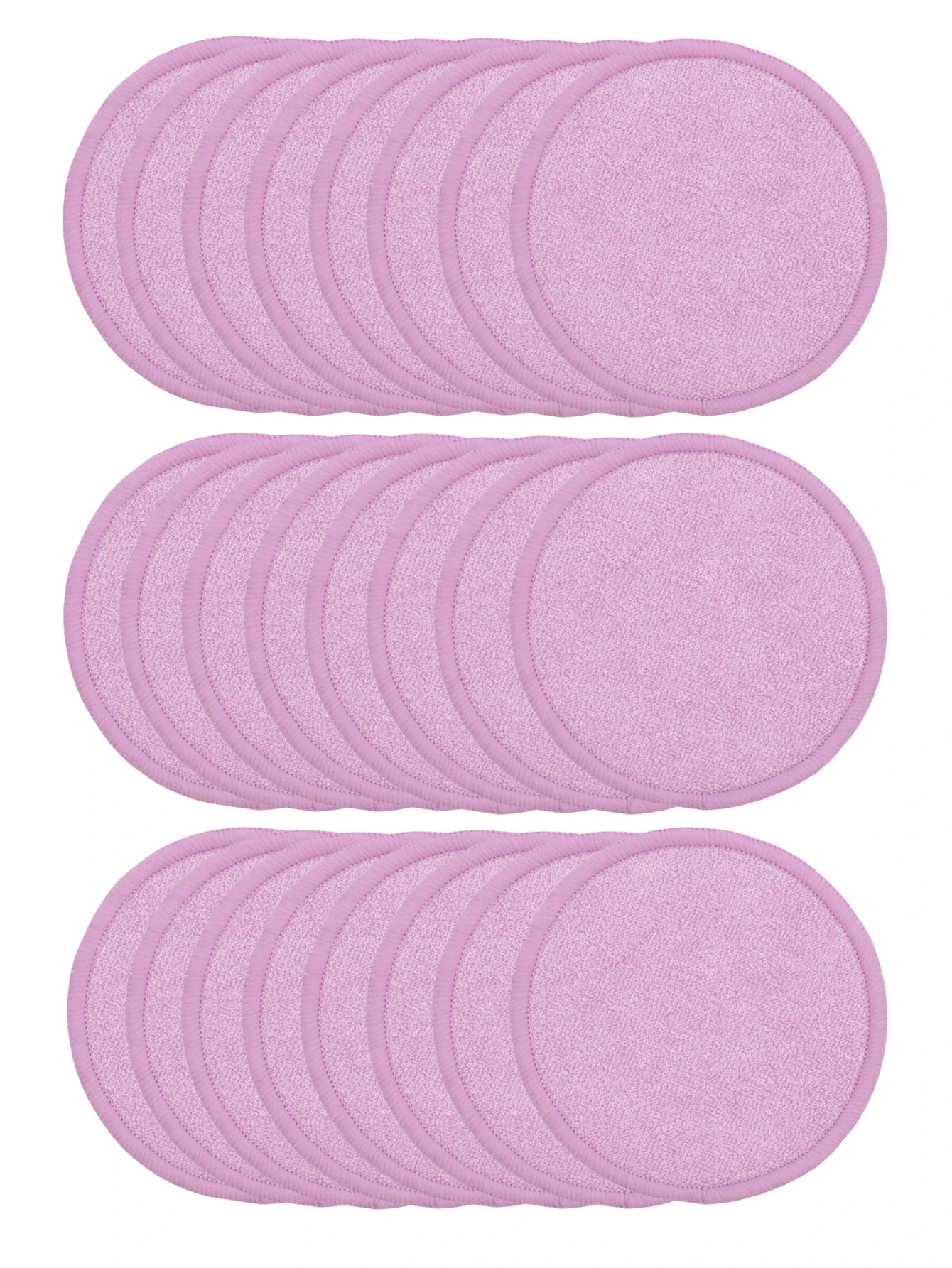 Bamboo Fiber Makeup Remover Pads Are Packed in 6/12/24 Pieces They Are Made from a Mixture of Fibers Extracted from Natural Bamboo.