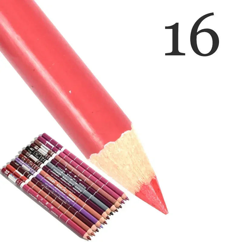 28Color Antifouling Lip Liner Professional Lipstick Pen Precise Waterproof Lip Outline Pencil Lip Makeup Lasting Eyeliner Creamy