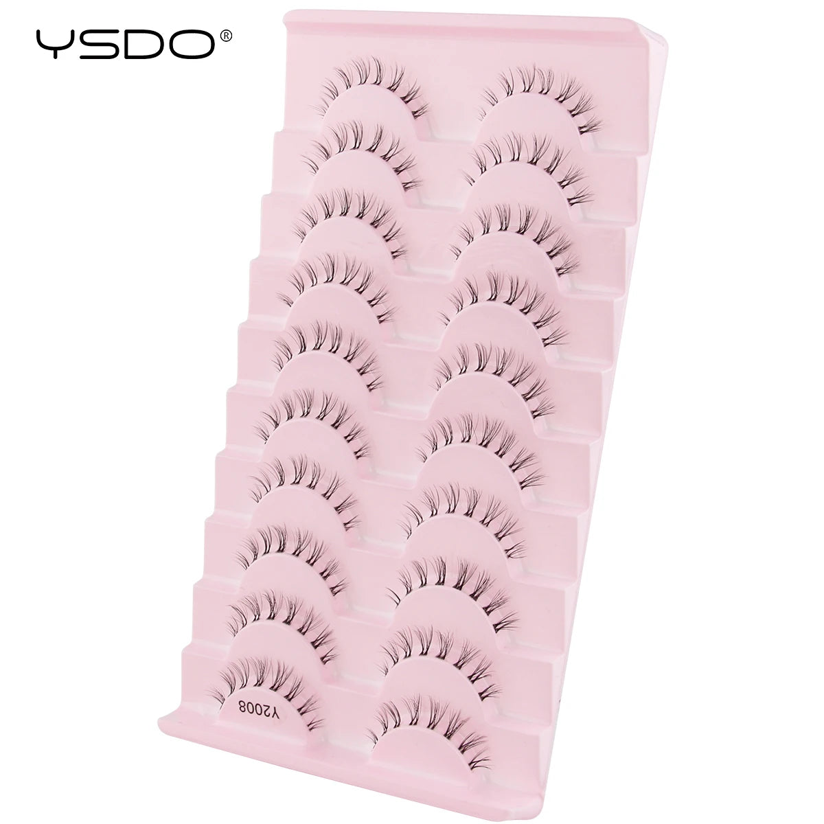 YSDO False Lashes 5/10 Pairs Half Lashes Natural Long Cat Eye Lashes 3D Mink Eyelashes Full Strip Lashes Extension Makeup Tools
