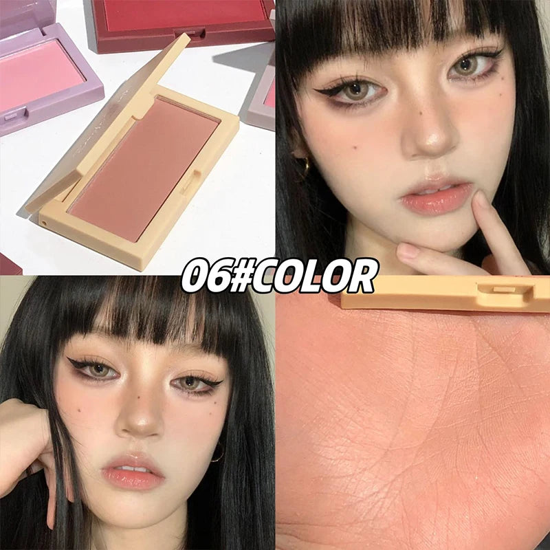 CACE Monochrome Blush Cream Palette Lasting High Pigment Face Blusher Powder Cheek Tint Rouge Natural Makeup Contouring Shadow