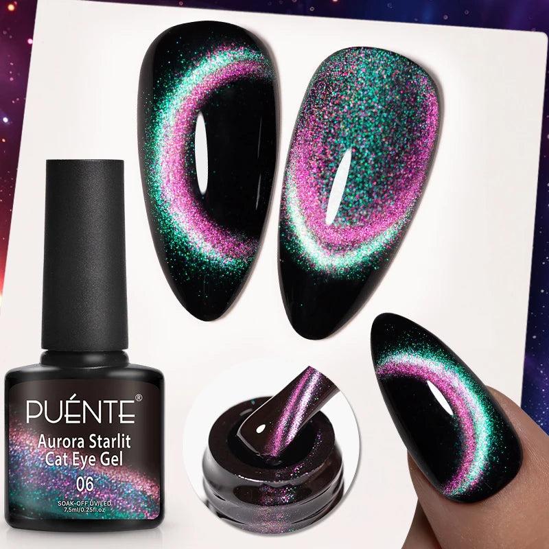 PUENTE 5ml Flower Fairy Gel Nail Polish Pink Blue Purple Natural Dried Flowers Gel For Nail Art Soak Off UV Varnish For Manicure