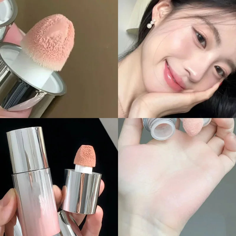 Herorange Liquid Blush Stick with Sponge Tip Waterproof Long Lasting Multi-Use for Lips Cheeks Gift