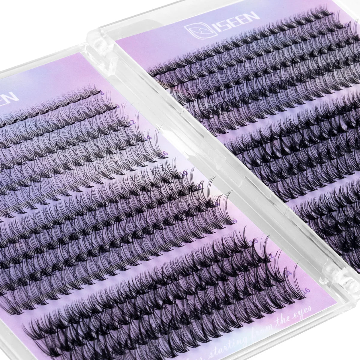 Lash Clusters Kit Wispy Lashes Natural DIY Lash Extension Kit 8-16mm C Curl Individual Lashes Cluster with Bond and Seal