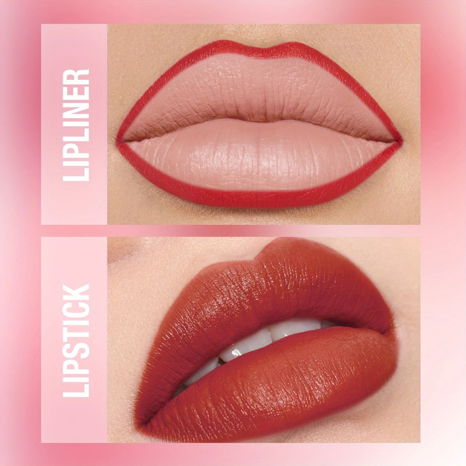 Oblique Rotating Matte Lipstick Lasting & Matte Lip Liner 2 Combination Set