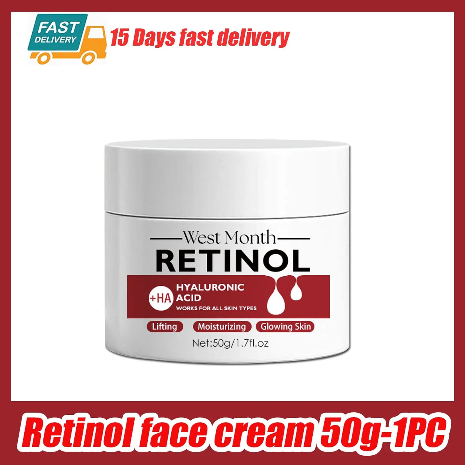 Retinol Wrinkles Remover Cream Lifting Firming Reduce Fine Lines Smooth Brightening Skin Moisturizing Anti A-ging Facial Cream
