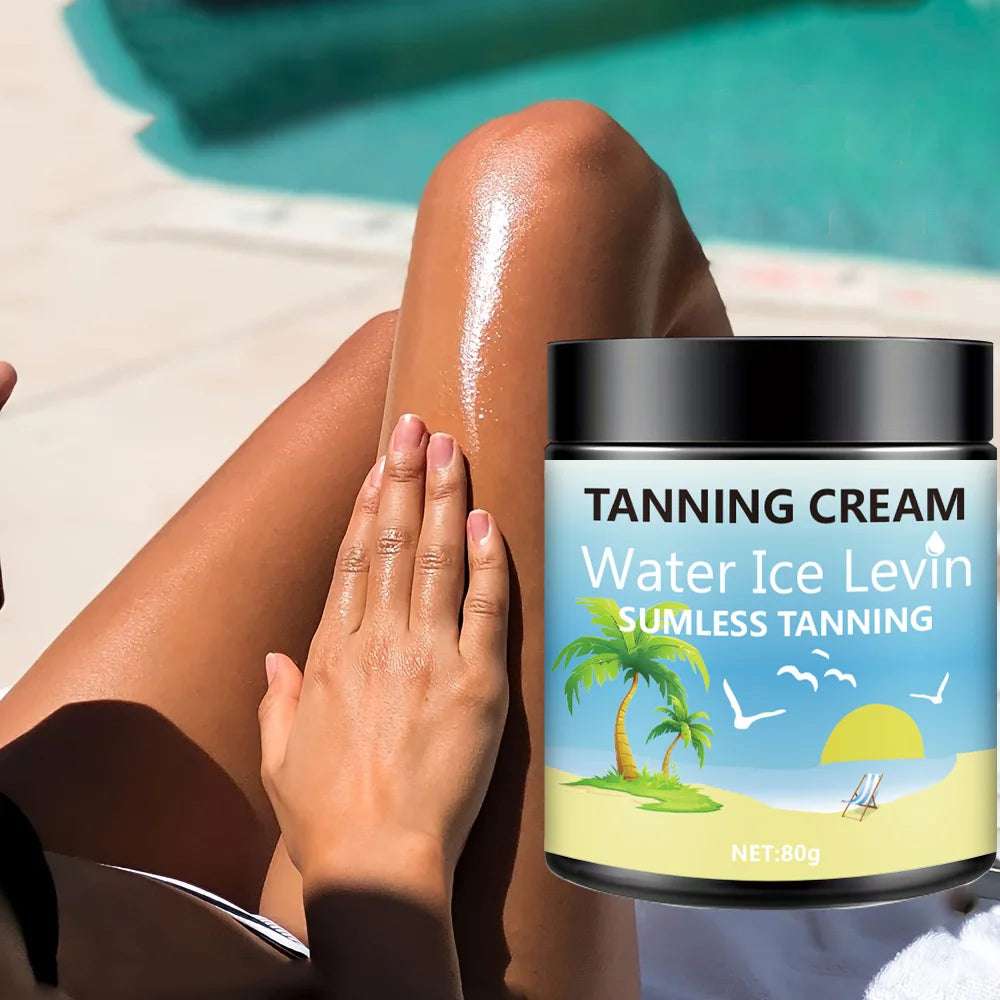 Body Tanning Lotion, Rich in Shea Butter and Coconut Oil, Deeply Moisturizing, Fast Absorbing, Non-Greasy, No Sunburn, Hypoallergenic for Men and Women