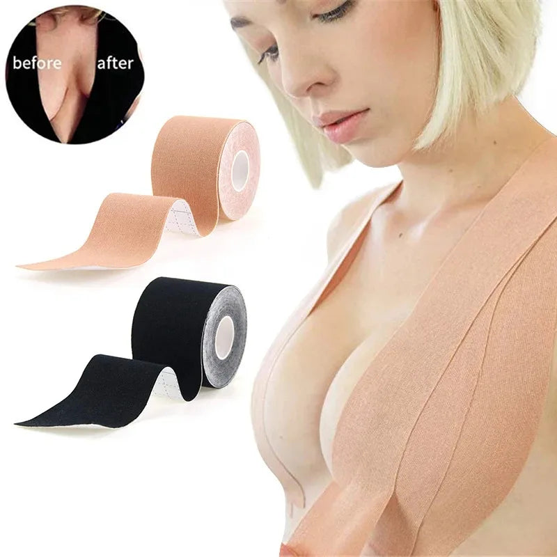 1-6pcs Boob Tape Breast Nipple Covers Push Up Bra Invisible Lift Tape Adhesive Bras Intimates Pasties Accessorie Bust Tape Women