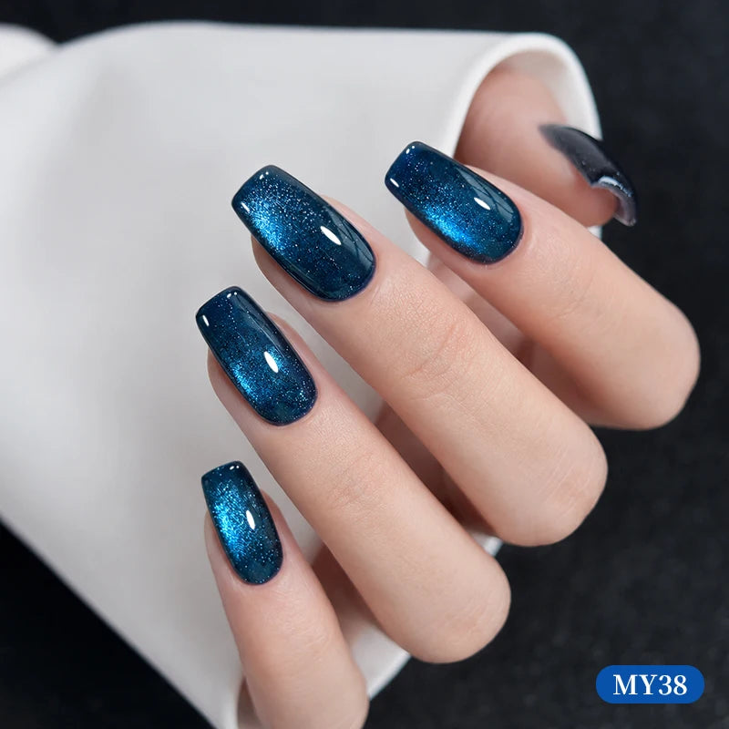 BORN PRETTY 10ml Blue Cat Magnetic Gel Nail Polish for Summer Semi Permanent UV Gel Varnish Soak Off Nail Supplies Manicure DIY