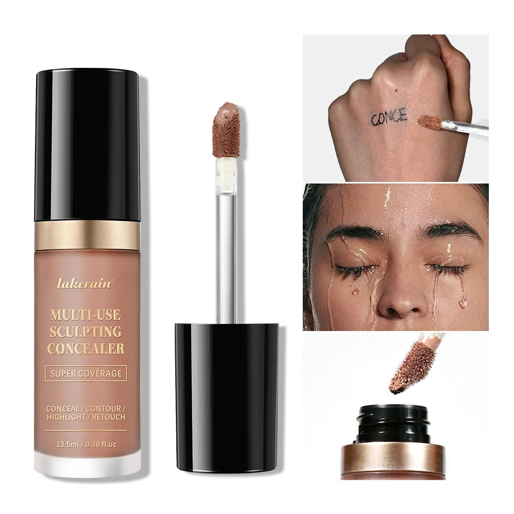 Foundation Coverage Concealer Multi-Use Cream Oil Free Long Lasting Hydrating Cover Contour Highlight and Retouch Face Makeup